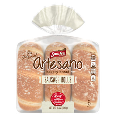 Sara Lee Artesano Bakery Sausage Rolls, 6 count, 15 oz