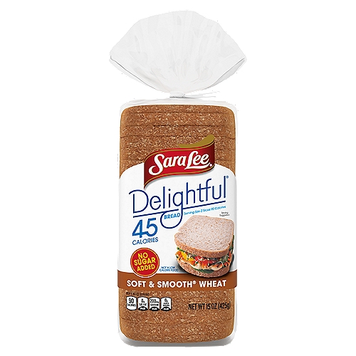 Sara Lee Delightful Soft & Smooth Wheat Bread, 15 oz