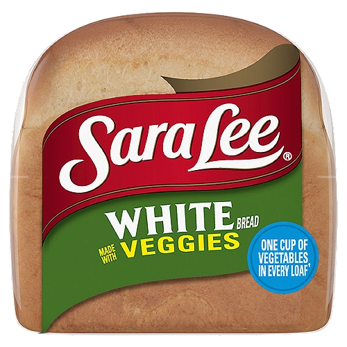 Sara Lee White Bread Made with Veggies, 1 lb 2 oz