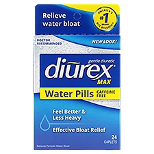 Diurex Max Gentle Diuretic Water Pills, 24 count