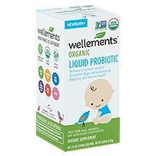 Wellements Organic Liquid Probiotic Dietary Supplement, Newborn+