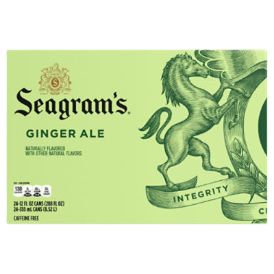 Seagram's Ginger Ale, 12 fl oz, 24 count