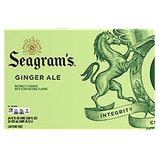Seagram's Ginger Ale, 12 fl oz, 24 count