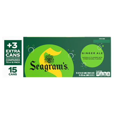 Seagram's Ginger Ale, 12 fl oz, 15 count