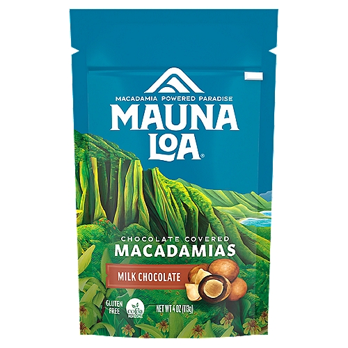 Mauna Loa Milk Chocolate Covered Macadamias, 4 oz
Indulge Your Mind, Body, and Spirit
Mauna Loa brings you the energy and spirit of Hawai'i in every nut we roast. We pair our deliciously wholesome macadamias with decadent chocolate and a sprinkle of cocoa powder to create the satisfying treat you seek.