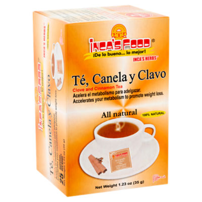 Inca's Food Clove and Cinnamon Tea, 25 count, 1.23 oz
