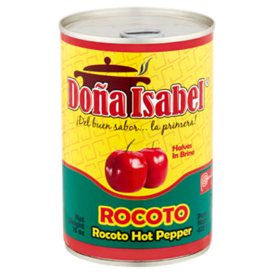 Doña Isabel Rocoto Hot Pepper Halves in Brine, 15 oz