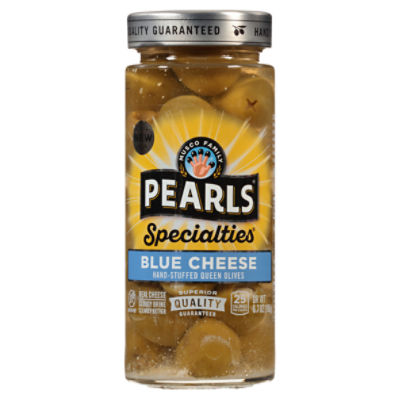Musco Family Olive Co. Pearls Specialties Blue Cheese Hand-Stuffed Queen Olives, 6.7 oz