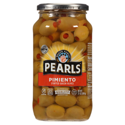 Musco Family Olive Co. Pearls Pimento Stuffed Queen Olives, 21 oz
