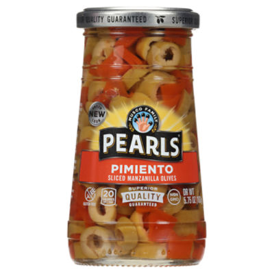 Musco Family Olive Co. Pearls Pimiento Sliced Manzanilla Olives, 5.75