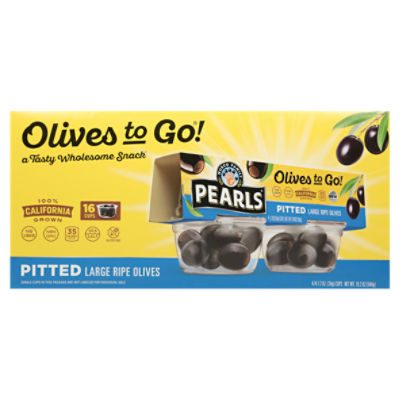 Musco Family Olive Co. Pearls Olives to Go! Pitted Large Ripe Olives, 1.2 oz, 16 count