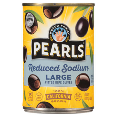 Musco Family Olive Co. Pearls Reduced Sodium Large Pitted Ripe Olives, 6 oz