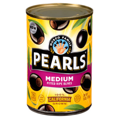 Musco Family Olive Co. Pearls Medium Pitted Ripe Olives, 6 oz