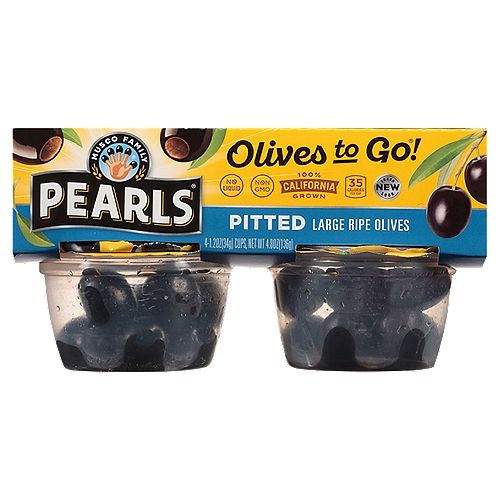 Musco Family Olive Co. Pearls Olives to Go! Pitted Large Ripe Olives, 1.2 oz, 4 count