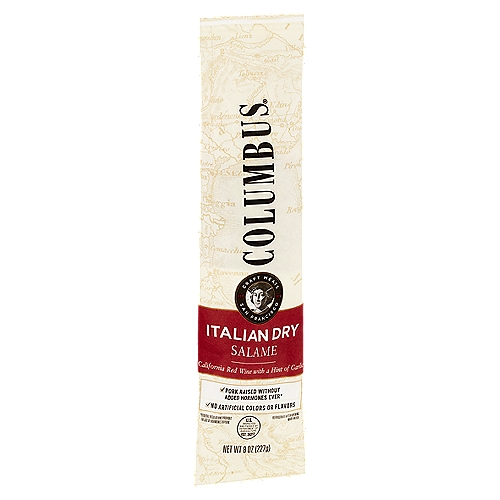 Columbus Italian Dry Salame, 8 oz
Pork Raised without Added Hormones Ever*
*Federal Regulations Prohibit the Use of Hormones in Pork