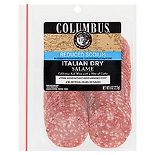 Columbus Reduced Sodium Italian Dry, Salame, 8 Ounce