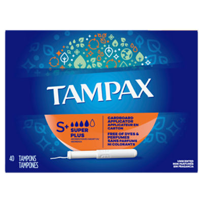 TAMPAX Super Plus Absorbency Unscented, Tampons