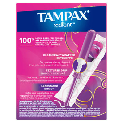 Tampax Pocket Pearl Tampons Regular Absorbency, 14 Tampons - 14 ea