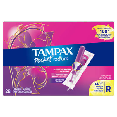 Tampax Pearl Tampons Ultra Absorbency With Leakguard Braid, Unscented,  32Count : : Health & Personal Care
