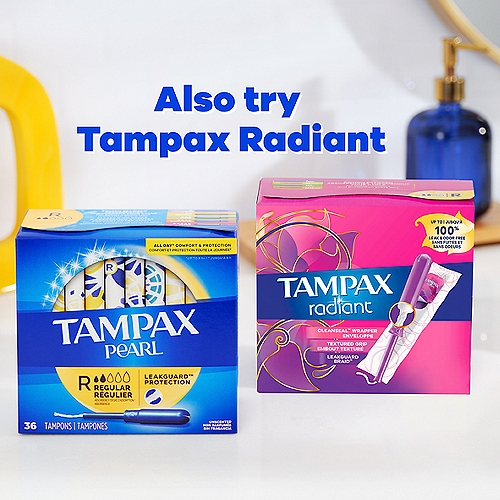 Tampax Pearl Tampons Trio Pack, with LeakGuard Braid, Light/Regular/Super  Absorbency, Unscented, 47 Count - Fairway