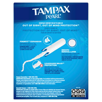 Tampax Pearl Tampons Ultra Absorbency with BPA-Free Plastic