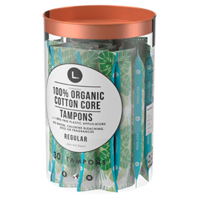 L. Organic Cotton Core Tampons Super 30 Count - Voilà Online