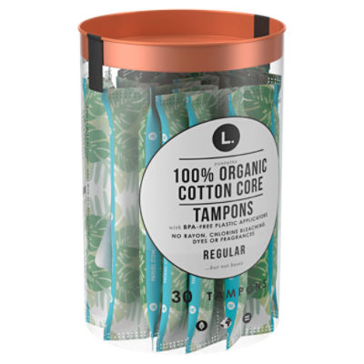 L. Organic Cotton Tampons - Regular 30 Count - ShopRite