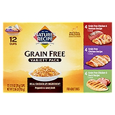 Nature's Recipe Grain Free Natural Dog Food Variety Pack, 2.75 oz, 12 count