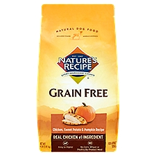 Nature's Recipe Grain Free Chicken, Sweet Potato & Pumpkin Recipe, Natural Dog Food, 4 Pound