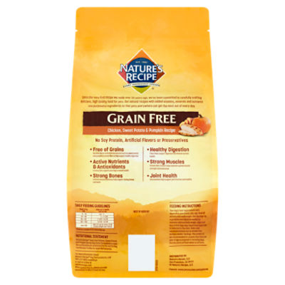 Nature's recipe grain free chicken sweet potato & pumpkin sale