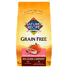 Nature's Recipe Grain Free Salmon, Sweet Potato & Pumpkin Recipe Natural Dog Food, 4 lb, 4 Pound