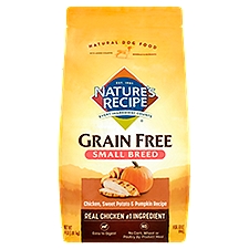 Nature's Recipe Small Breed Chicken, Sweet Potato & Pumpkin Recipe Natural Dog Food, 4 lb, 4 Pound