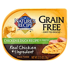 Nature's Recipe Grain Free Chicken & Duck Recipe in Broth Dog Food, 2.75 oz