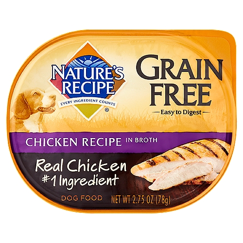 Nature's Recipe Grain Free Chicken Recipe in Broth Dog Food, 2.75 oz