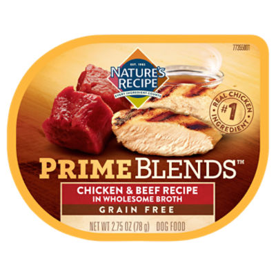 Nature's Recipe Prime Blends Chicken & Beef Recipe in Wholesome Broth Dog Food, 2.75 oz
