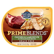 Nature's Recipe Prime Blends Grain Free Chicken & Lamb Recipe in Wholesome Broth Dog Food, 2.75 oz