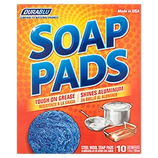 Dura Blu Steel Wool Soap Pads, 10 count, 10 Each