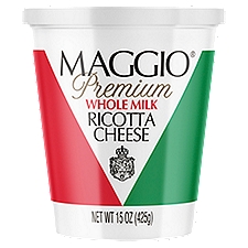 Maggio Premium Whole Milk Ricotta Cheese, 15 oz, 15 Ounce