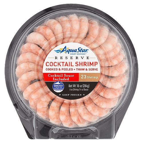Aqua Star Reserve Cooked & Peeled Cocktail Shrimp, 23 count, 10 oz