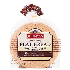 Toufayan Bakeries Hearth Baked Wholesome Wheat Flat Bread, 5 count, 14 oz