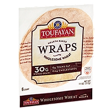 Toufayan Bakeries Wheat Wraps - 6 Count, 10 Ounce