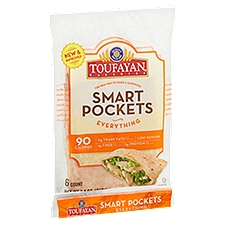 Toufayan Bakeries Everything, Smart Pockets, 7.4 Ounce