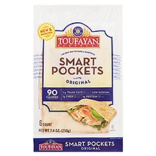Toufayan Bakeries Original Smart Pockets, 6 count, 7.4 oz