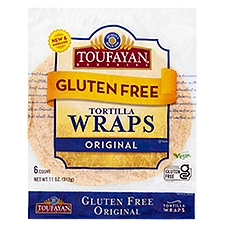 Toufayan Bakeries Gluten Free Original Tortilla Wraps, 6 count, 11 oz