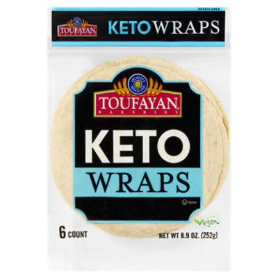 Toufayan Bakeries Keto Wraps, 6 count, 8.9 oz