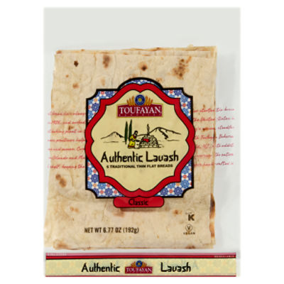 Toufayan Bakeries Classic Authentic Lavash, 6 count, 6.77 oz