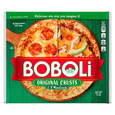 Boboli 8" Mini Original Pizza Crusts, 2 count, 9 oz