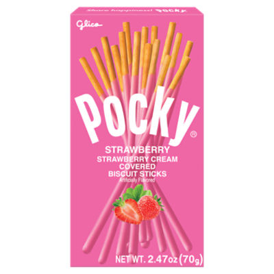 Pocky Strawberry Cream Covered Biscuit Sticks, 2.47 oz