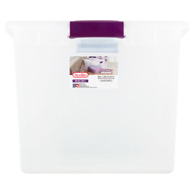 Sterilite ClearView Latch 66 qt Sweet Plum Storage Container