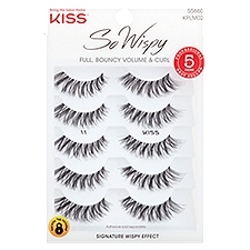 Kiss So Wispy 55660 KPLM02 Eyelashes, 5 pairs